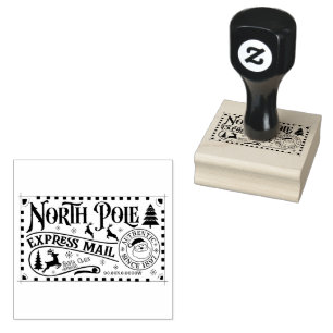 North Pole Express mail  Rubber Stamp
