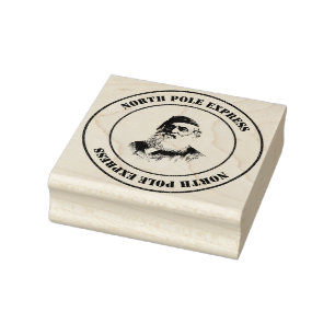 North Pole Express Mail Stamp with Santa Claus
