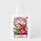 North Pole Express Santa Elf Gift Tote