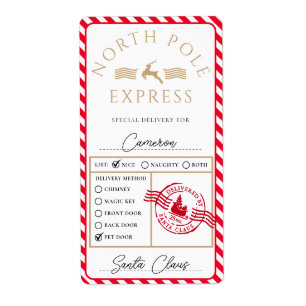 North Pole Express Special Delivery Gift Sticker