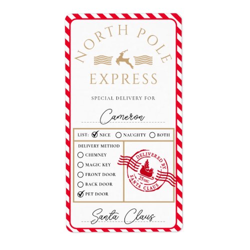 North Pole Express Special Delivery Gift Sticker