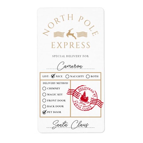 North Pole Express Special Delivery Gift Sticker