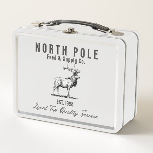 North Pole Feed  Supply Co Metal Lunch Box