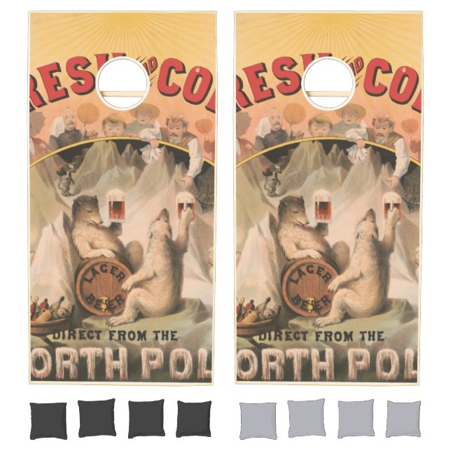 North Pole Fresh and Cold Lager Beer Cornhole Set (Set)