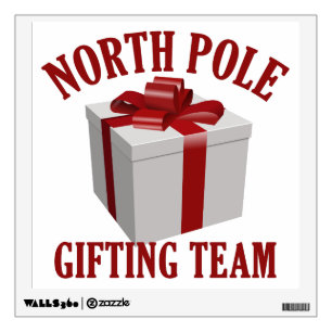 North Pole Gifting Team wall decal