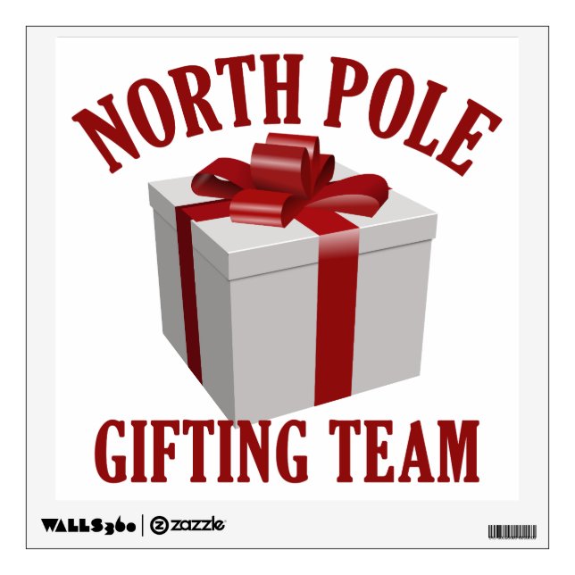 North Pole Gifting Team wall decal (Front)