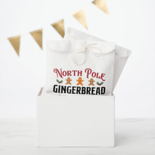 North Pole Gingerbread bakery Favor Bag