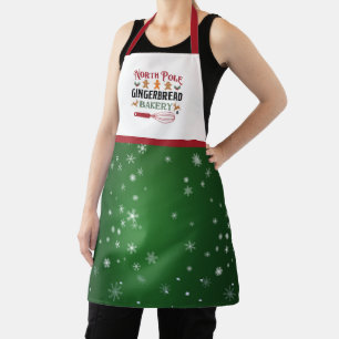 North Pole Gingerbread Bakery Medium Apron