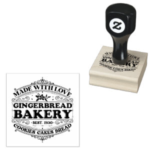 North Pole Gingerbread Bakery Rubber Stamp