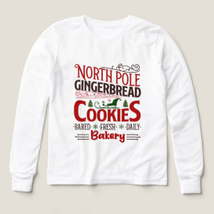 North Pole Gingerbread Bakery unisex kids Tri-Blend Shirts