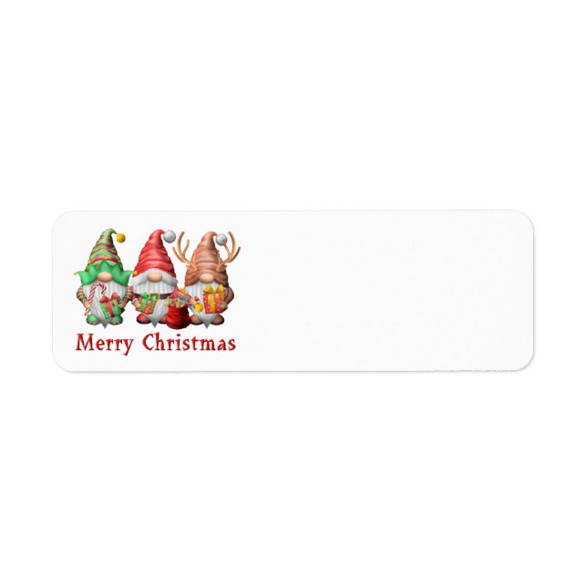North Pole Gnomes Trio Address Labels (Front)