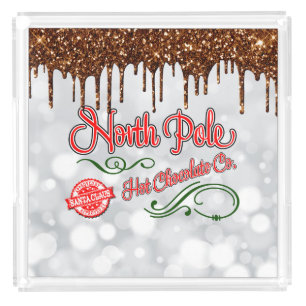 North Pole Hot Chocolate Acrylic Tray