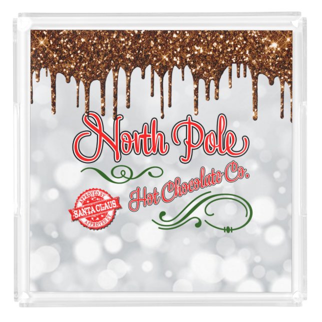 North Pole Hot Chocolate Acrylic Tray (Front)