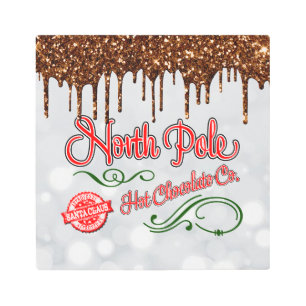 North Pole Hot Chocolate Metal Print