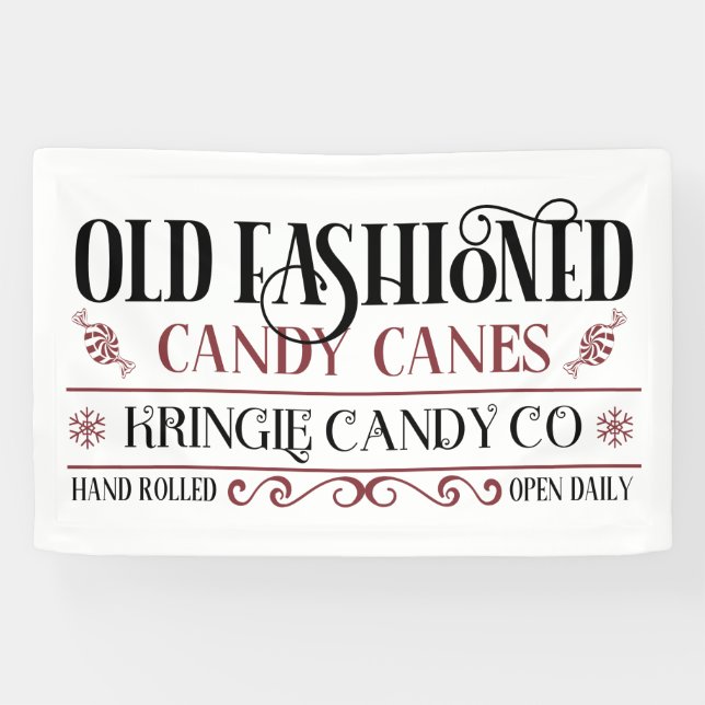 North Pole Kringle candy Company Christmas Banner (Horizontal)