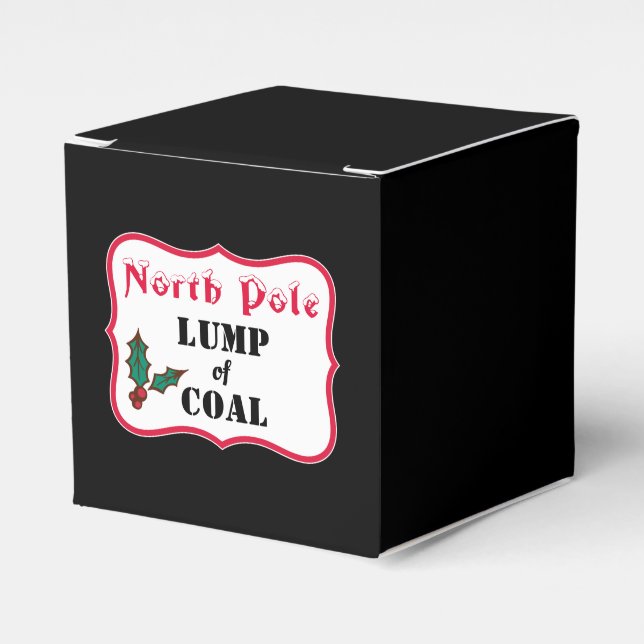 North Pole Lump of Coal Gift Boxes  (Front Side)