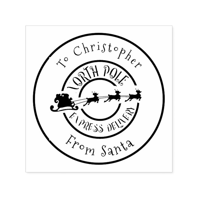 North Pole mail Carrier From Santa Postage  Self-i Self-inking Stamp (Design)