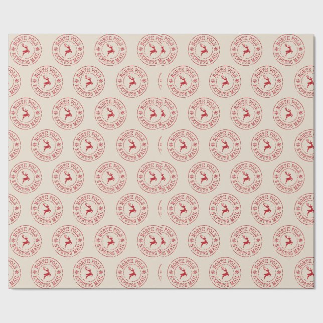 North Pole Mail Christmas Wrapping Paper (Seam)