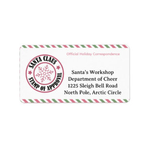 North Pole Mail Enchanted Elf Label