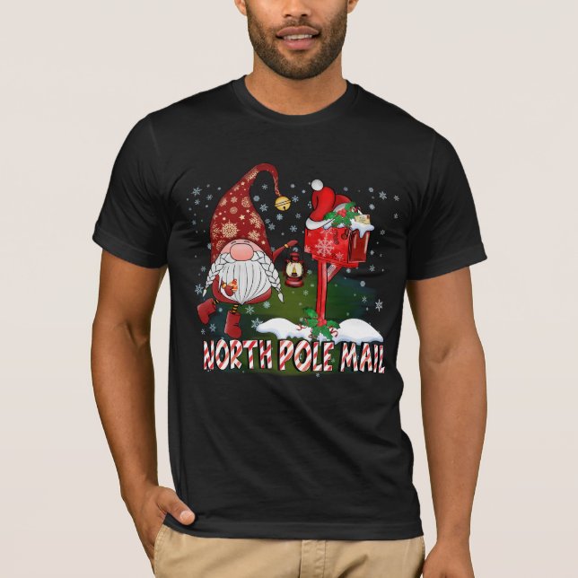 North Pole Mail Gnome T-Shirt (Front)