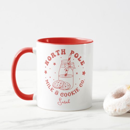 North Pole Milk And Cookie Co Santa Claus Coffee  Mug