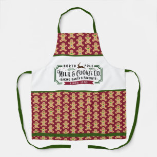 North Pole Milk & Cookie Co. Gingerbread Cookies Apron
