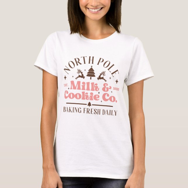 North Pole Milk & Cookie Co T-Shirt (Front)