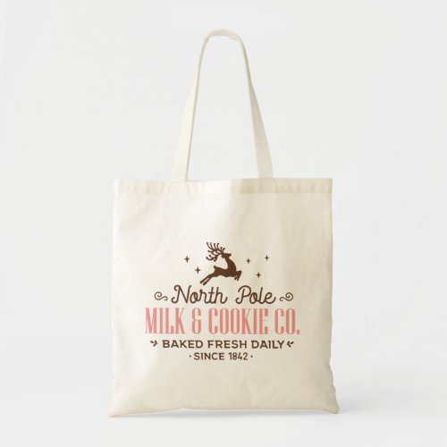 North Pole Milk  Cookie Co Tote Bag