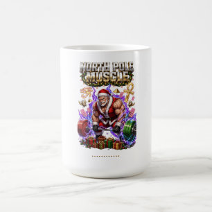 North Pole Muscle Funny Christmas Gym Shirt Coffee Mug