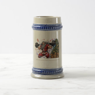North Pole Muscle Funny Christmas Gym Shirt Santa Beer Stein