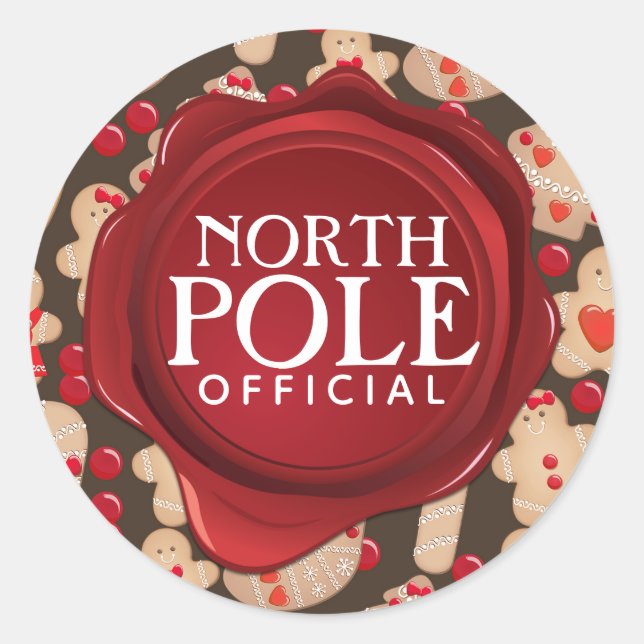 North Pole Official Wax Seal Christmas Cookies (Front)