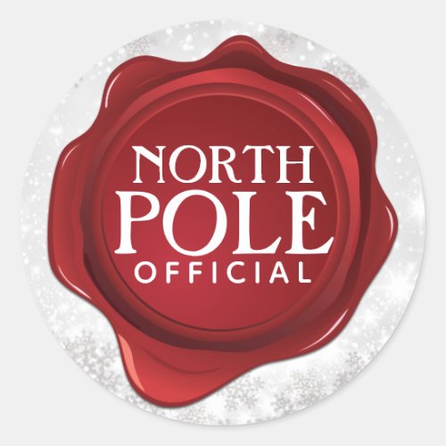North Pole Official Wax Seal White Christmas