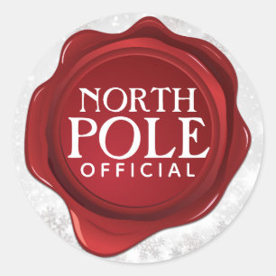 North Pole Official Wax Seal White Christmas