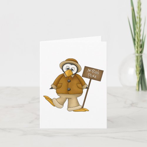 North Pole Penguin Card