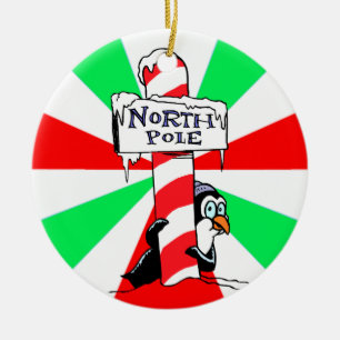 North Pole Penguin Christmas Ornament