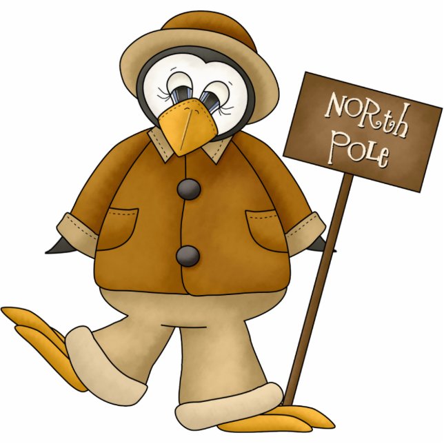 North Pole Penguin Ornament (Front)