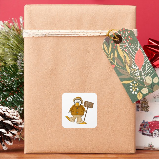 North Pole Penguin Square Sticker (Creator Uploaded)