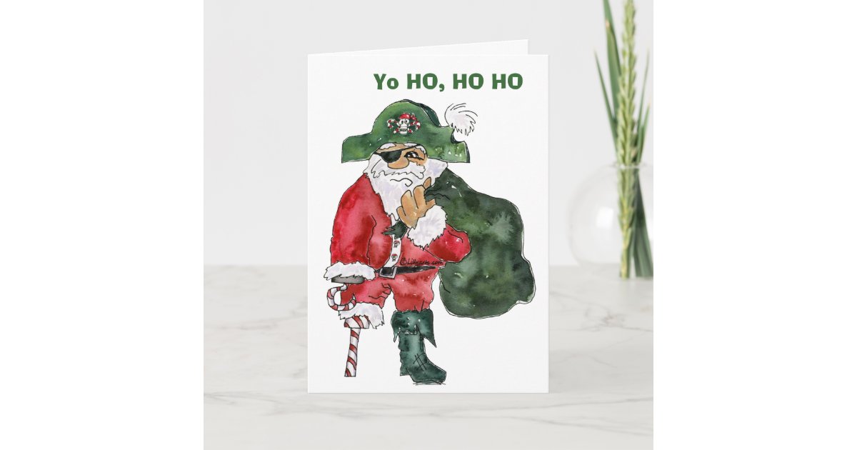 North Pole Pirate - Cptn. Crusty Kringle Card | Zazzle.com