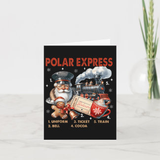 North Pole Polar Express All Abroad Believe Train  Card