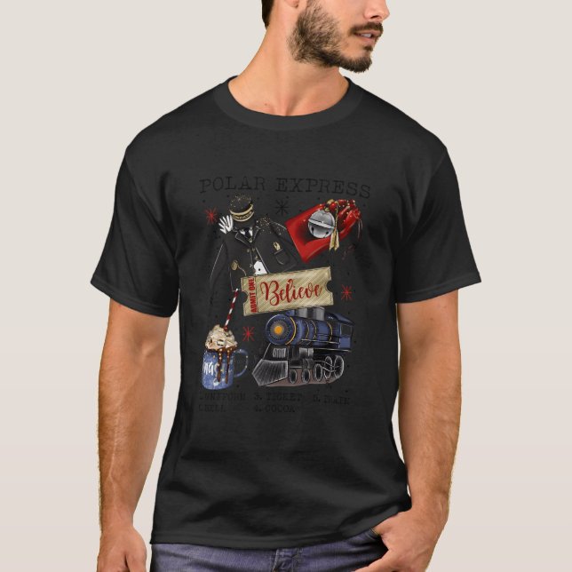 North Pole Polar Express All Abroad Santa T-Shirt (Front)