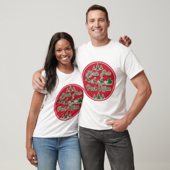 North Pole Post Office  T-shirt by DoodlesHolidayGifts at Zazzle