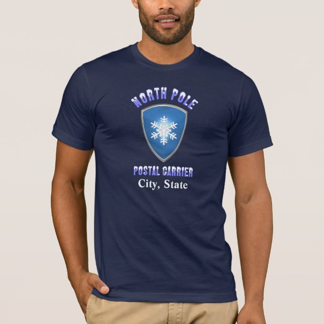 North Pole Postal Chest T Shirt (Customized) (Front)