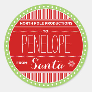North Pole Productions Christmas Sticker Tags
