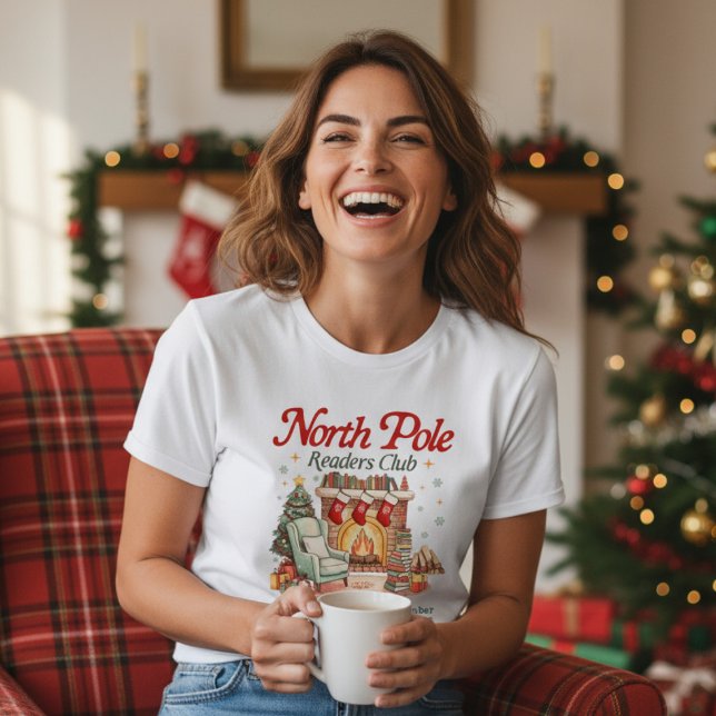 North Pole Readers Club Book Lover Christmas Tri-Blend Shirt (Creator Uploaded)