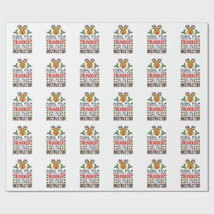 North Pole Reindeer Flight Instructor Christmas  Wrapping Paper