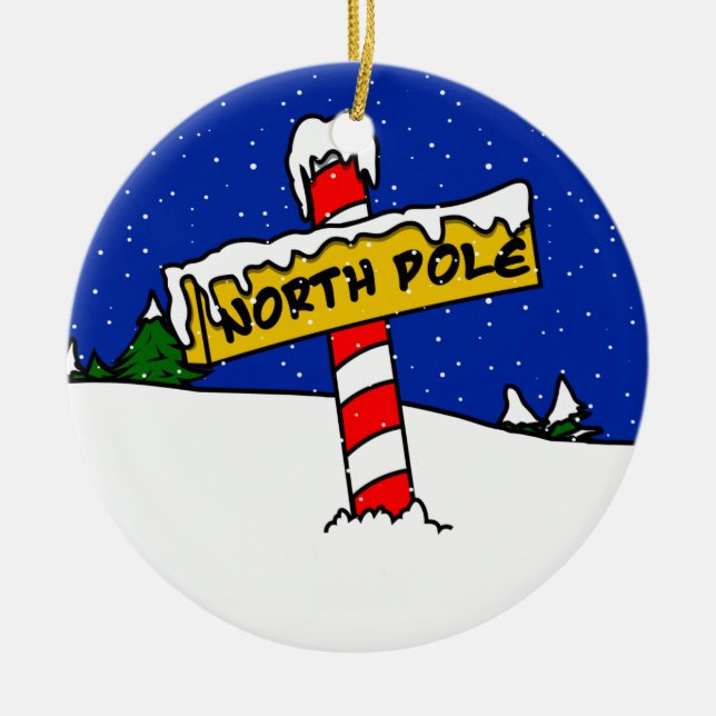 North Pole Round Ornament (Front)