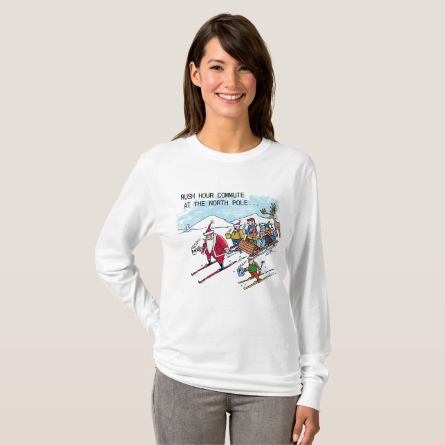 North Pole Rush Hour women long sleeve shirt (Front Full)