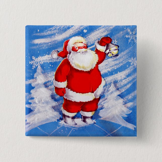 North Pole Santa Button (Front)