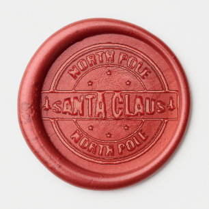 North Pole Santa Claus Christmas Delivery Stamp Wax Seal Sticker