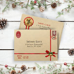 North Pole Santa Cute Christmas Envelope<br><div class="desc">Deliver the magic of Christmas with a Personalized North Pole Santa Cute Christmas Envelope! Designed to look as if it came straight from Santa’s workshop, this charming envelope can be customized with your child’s name and address, making the excitement of holiday mail even more special. With whimsical holiday illustrations, an...</div>